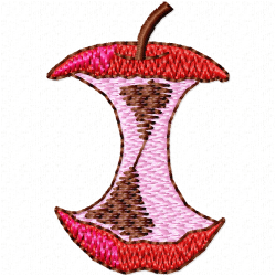 Apple Embroidery Design 2